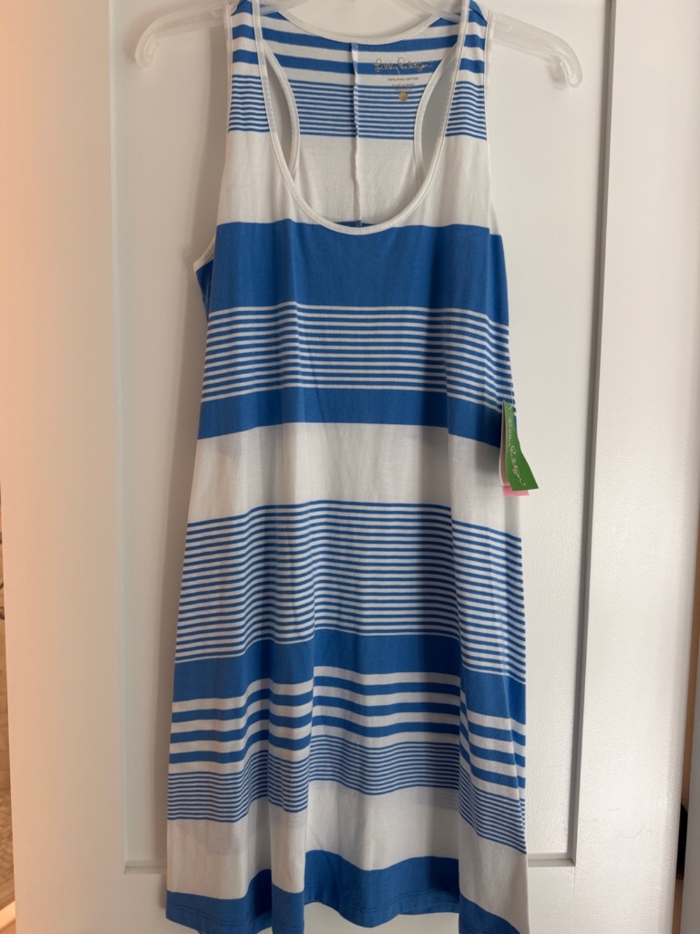 Lilly Pulitzer Blue and White Striped Tank Dress